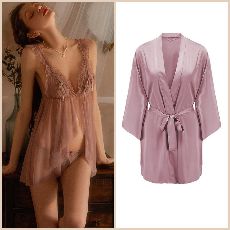 Underwear Small Chest Suit No-take Pajamas Women