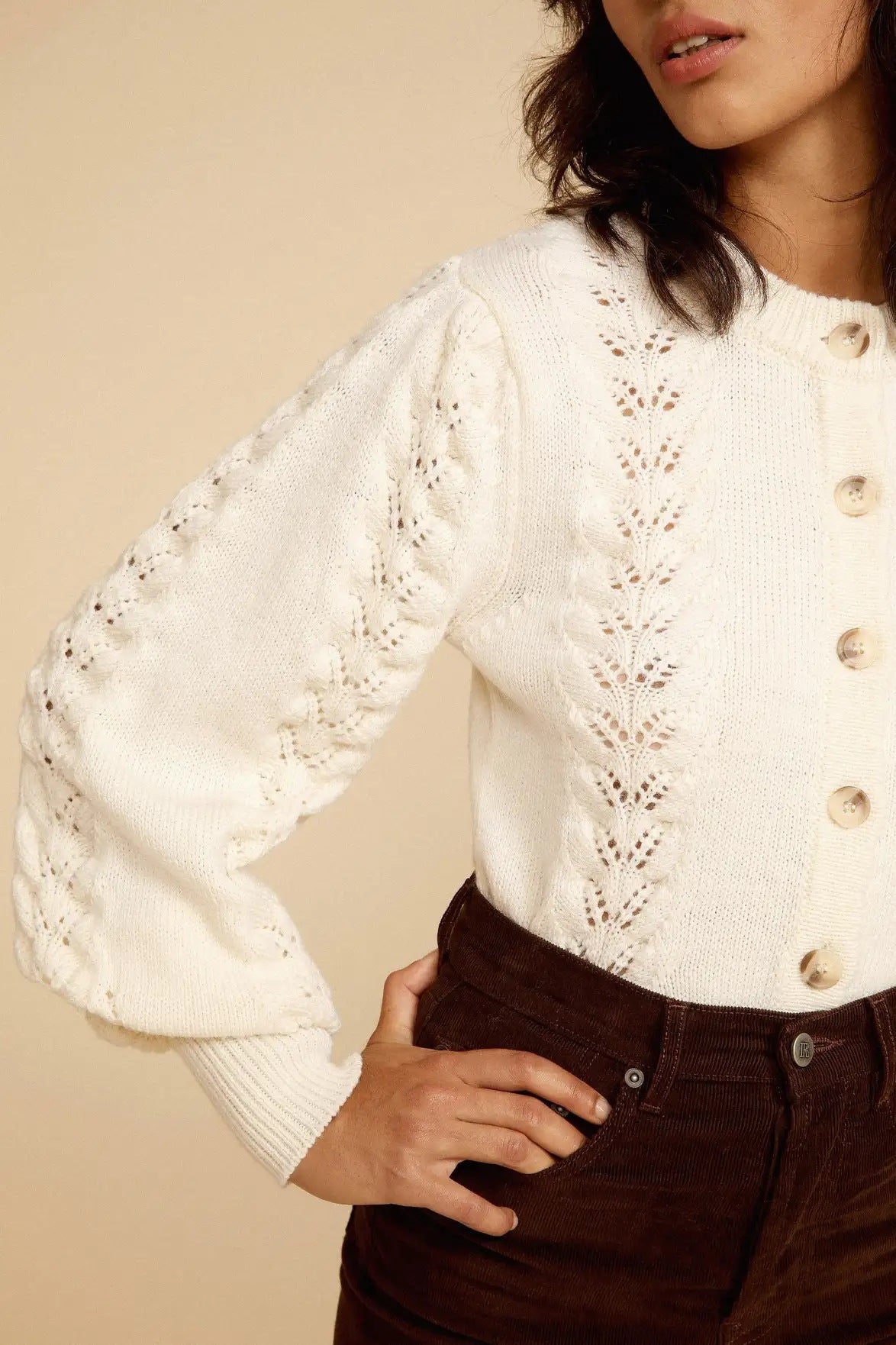 Women's Vintage Hollow Wool Knitted Cardigan