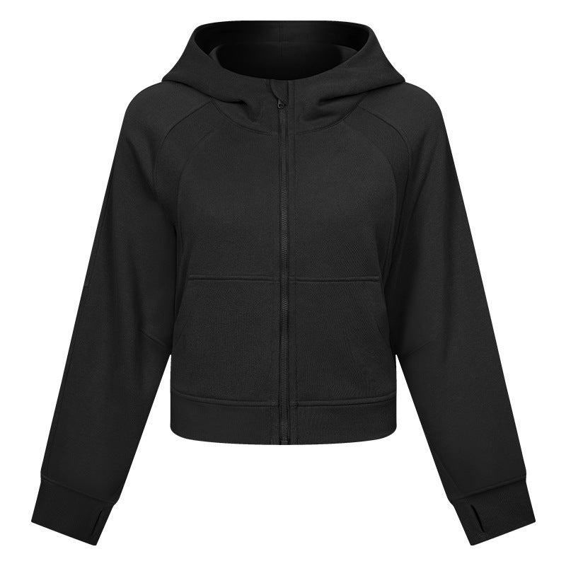 Autumn and Winter Women's Sports Fitness Running Sweatshirt Jacket