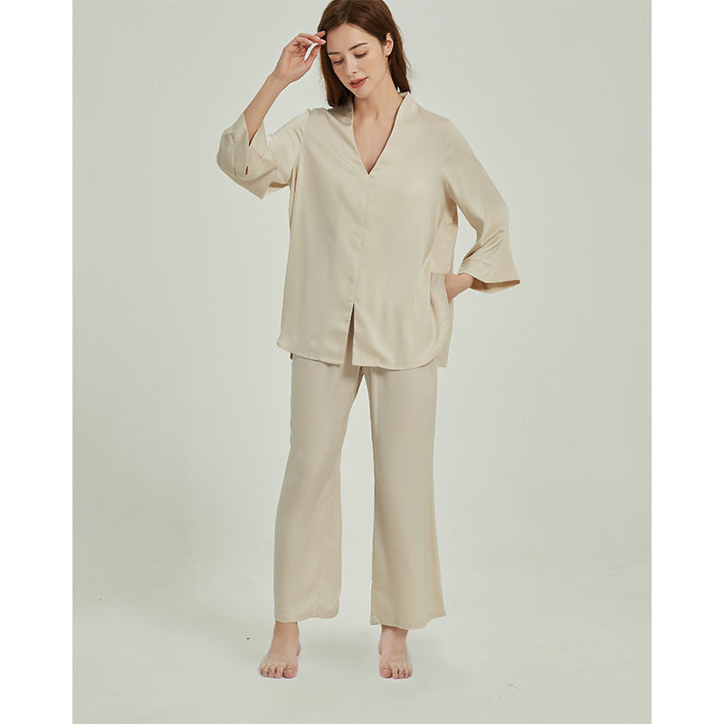 Real Silk Pajamas Women's Two-piece Home Service Pajamas Set