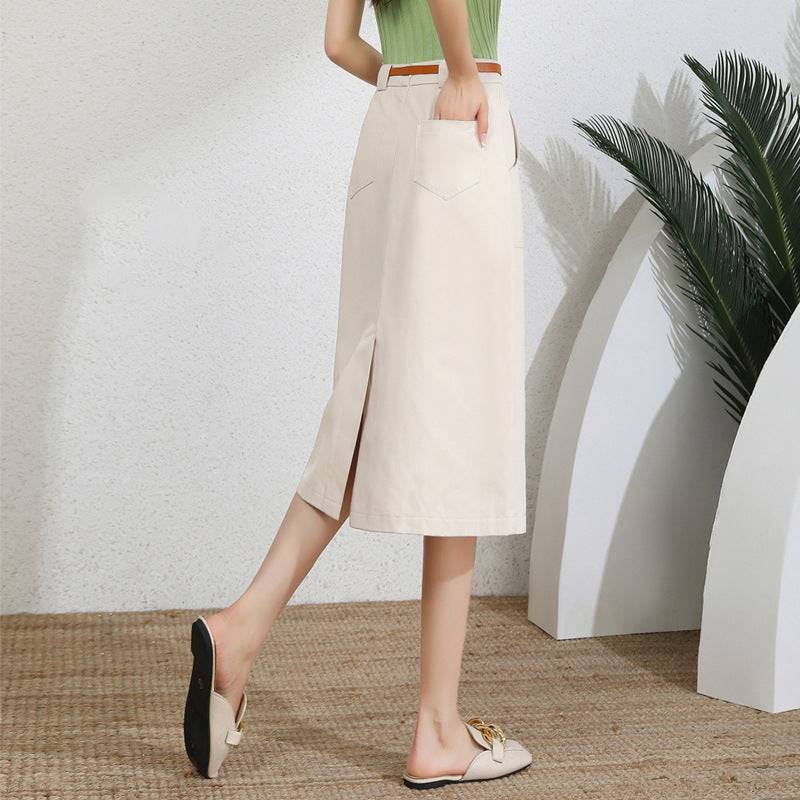 A- Line Temperament Women's Professional Midi Skirt