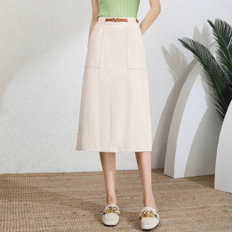 A- Line Temperament Women's Professional Midi Skirt