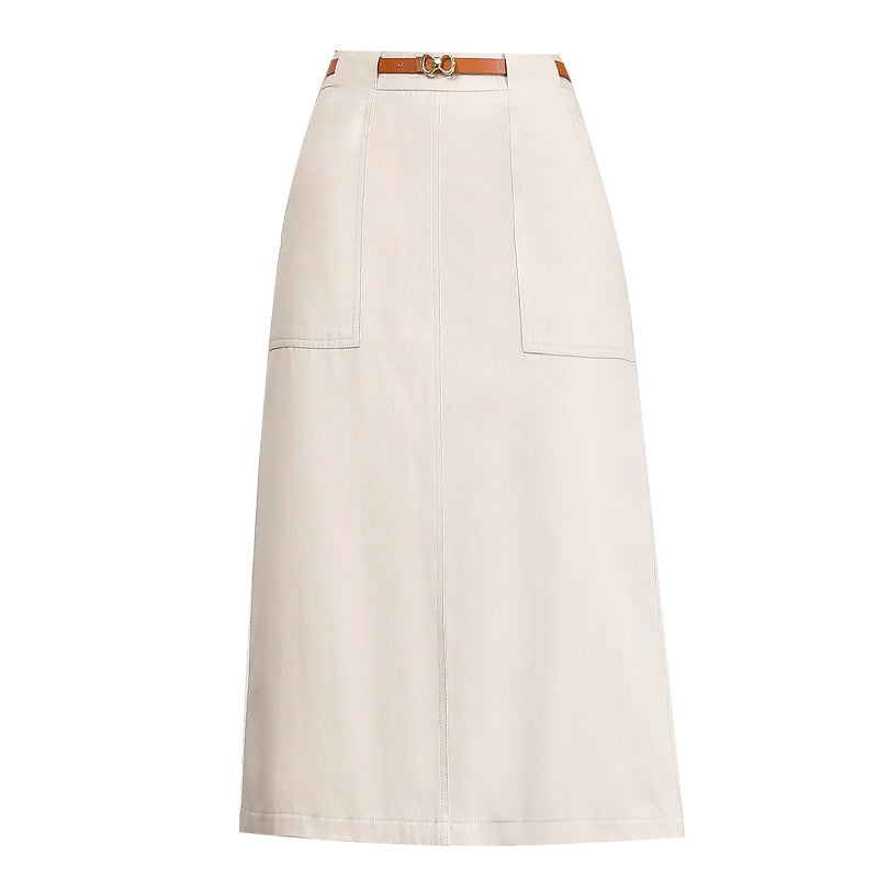 A- Line Temperament Women's Professional Midi Skirt