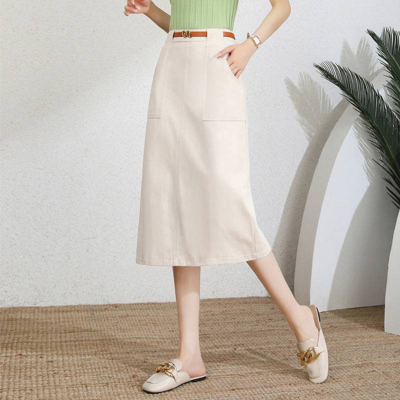 A- Line Temperament Women's Professional Midi Skirt