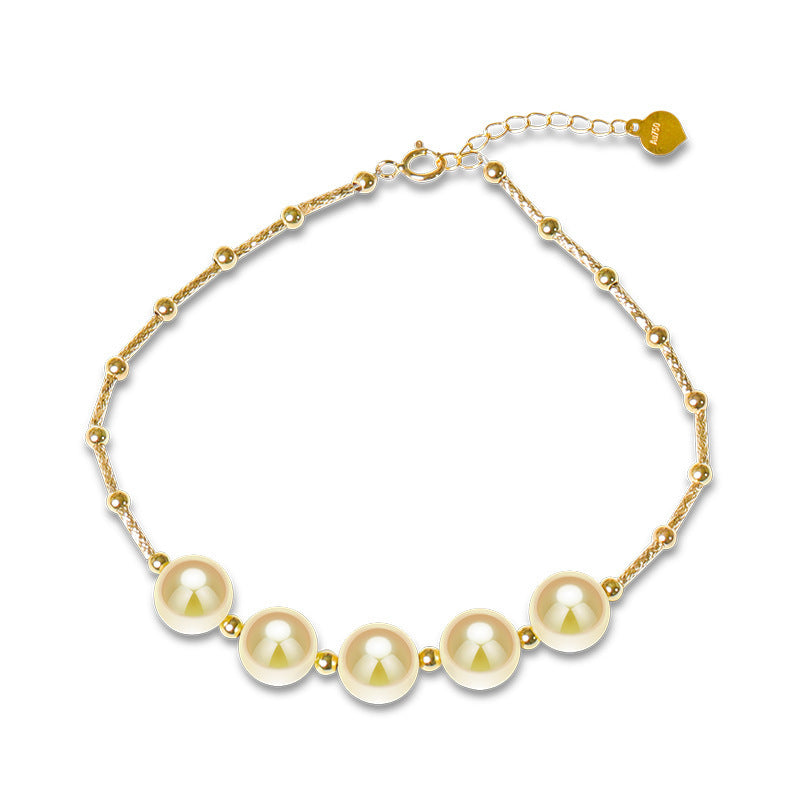 New European and American Light Gold Pearl Bracelet