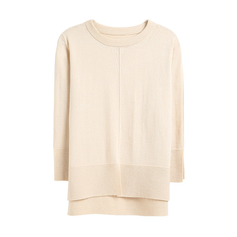 Women's New Irregular Top Thin Knitted Sweater