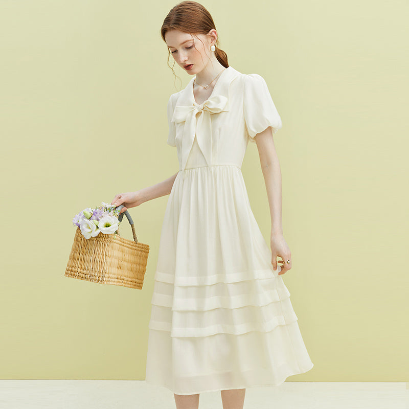 Women's Sweet Bow Ribbon Dress