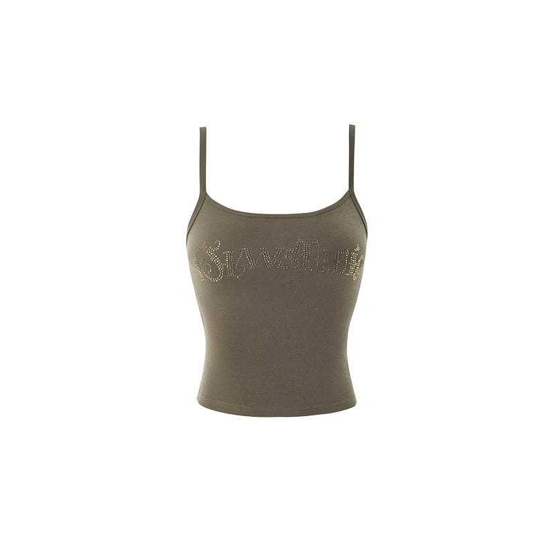 Ladies Camouflage Lining With Hot Diamond Camisole