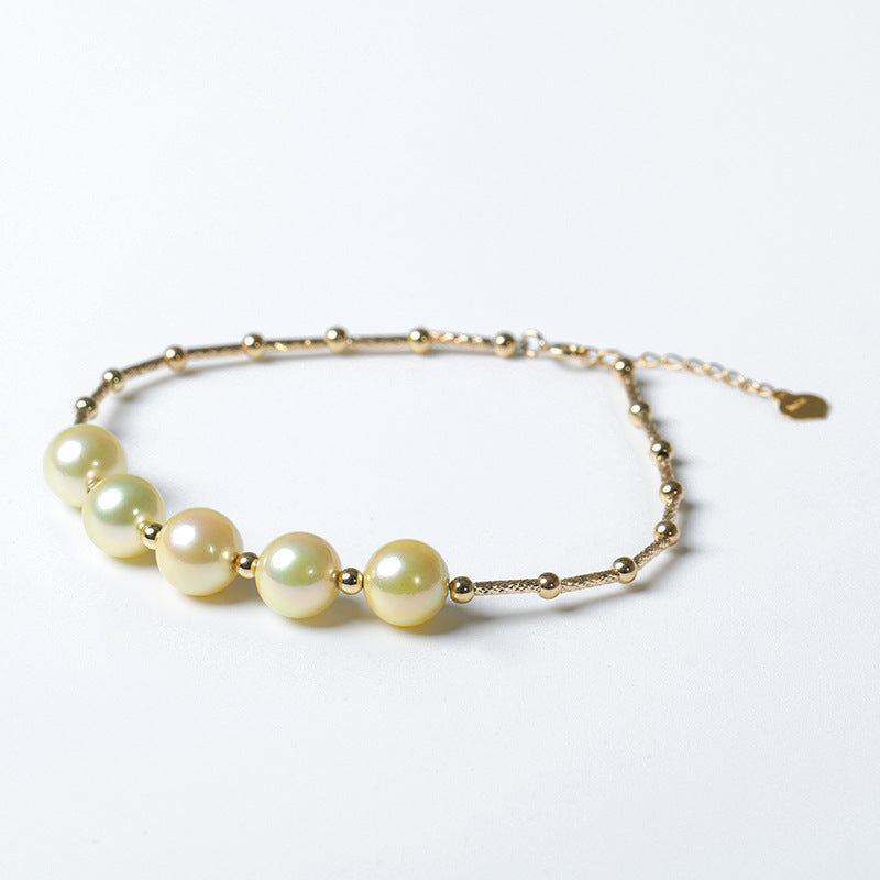 New European and American Light Gold Pearl Bracelet