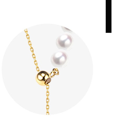 Gold Pearl Necklace Female  Character Natural Freshwater Beads