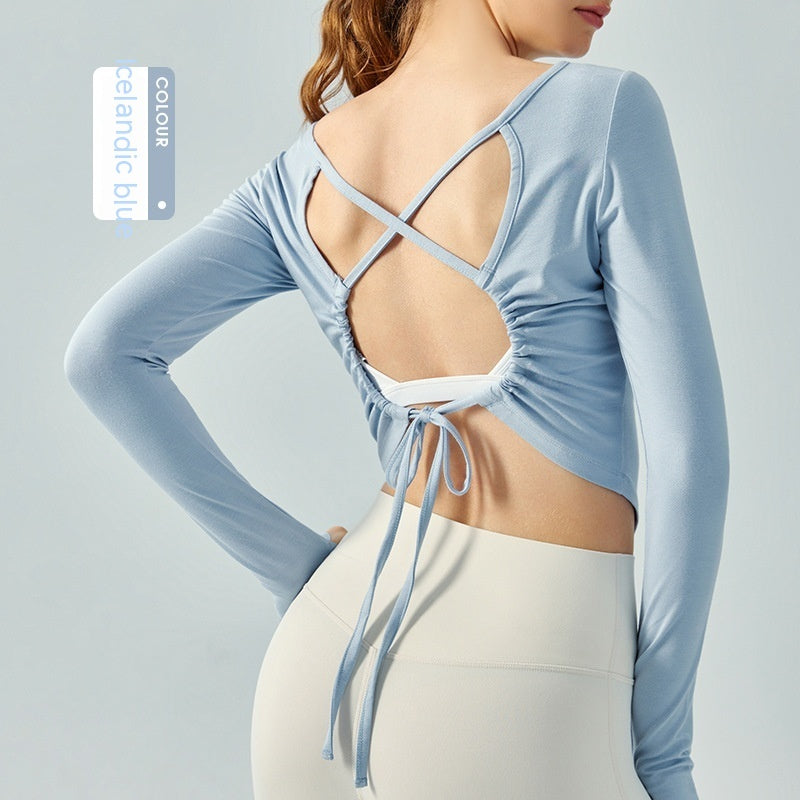 Yoga suit long sleeved loose sports top