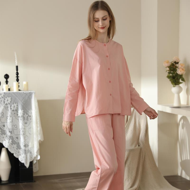 Women's Korean-style Pajamas Simple Style Cute Sweet Long Sleeve