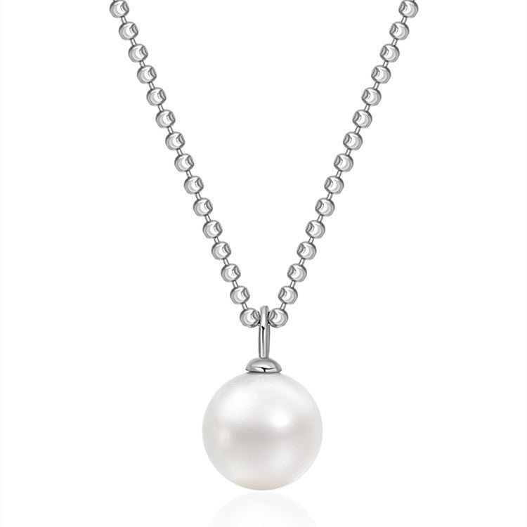 Women's Fashion Temperament Sterling Silver Pearl Pendant Necklace