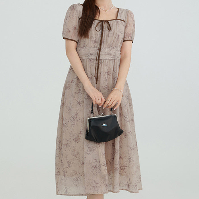 Women's Amoi Floral Square Collar Dress