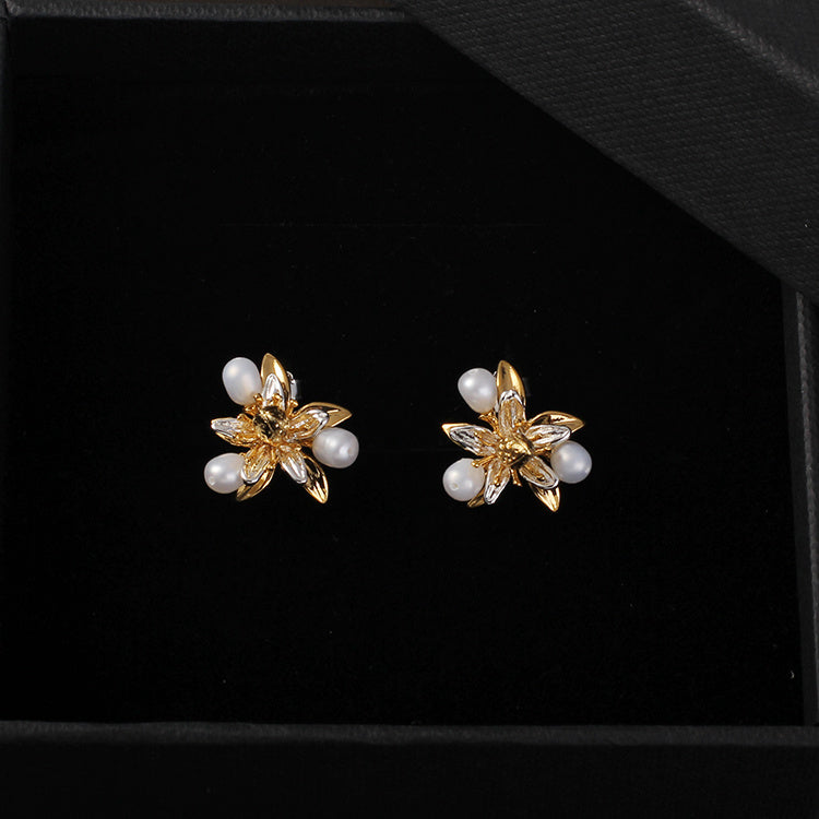 Orange Blossom Pearl Earrings For Women With A High-end Feel