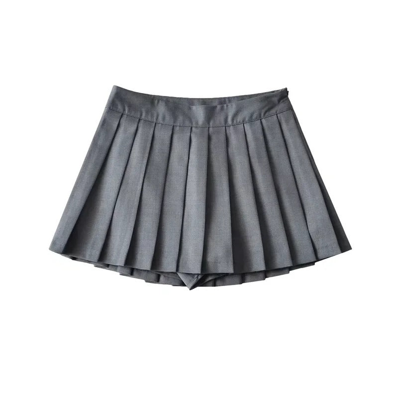 Summer women's pleated skirt, Korean high waisted suit, hanging anti exposure A-line skirt