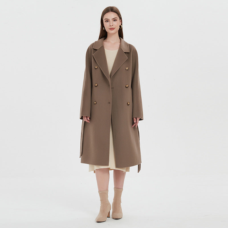 Reversible Cashmere Coat Women's Mid-length