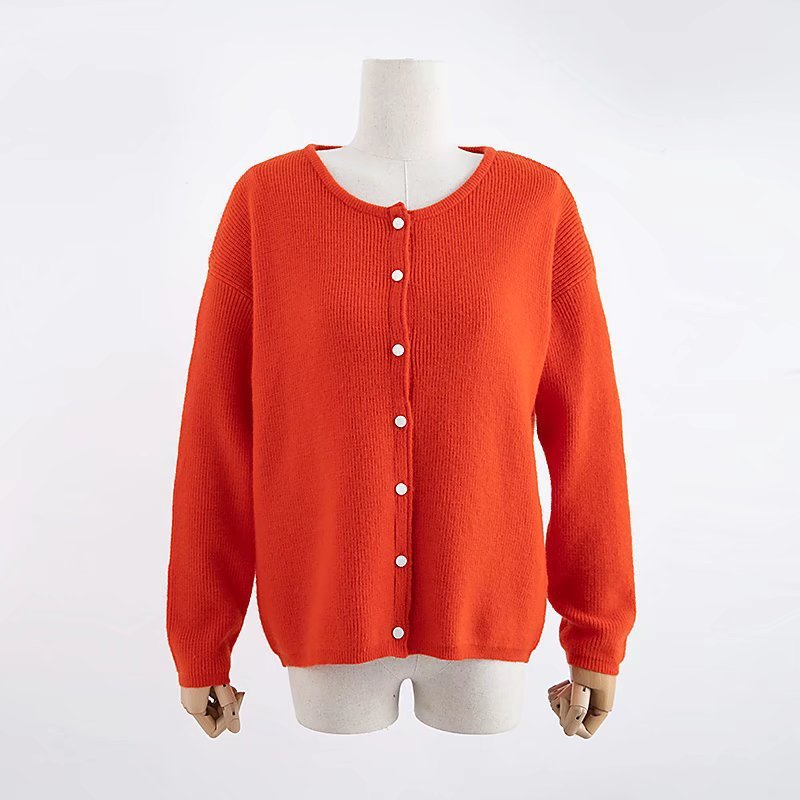 Fashion Single-breasted Knitted Cardigan For Women