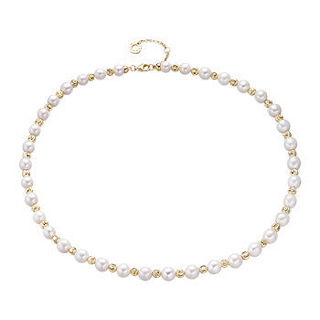 S925 sterling silver Baroque pearl necklace for women